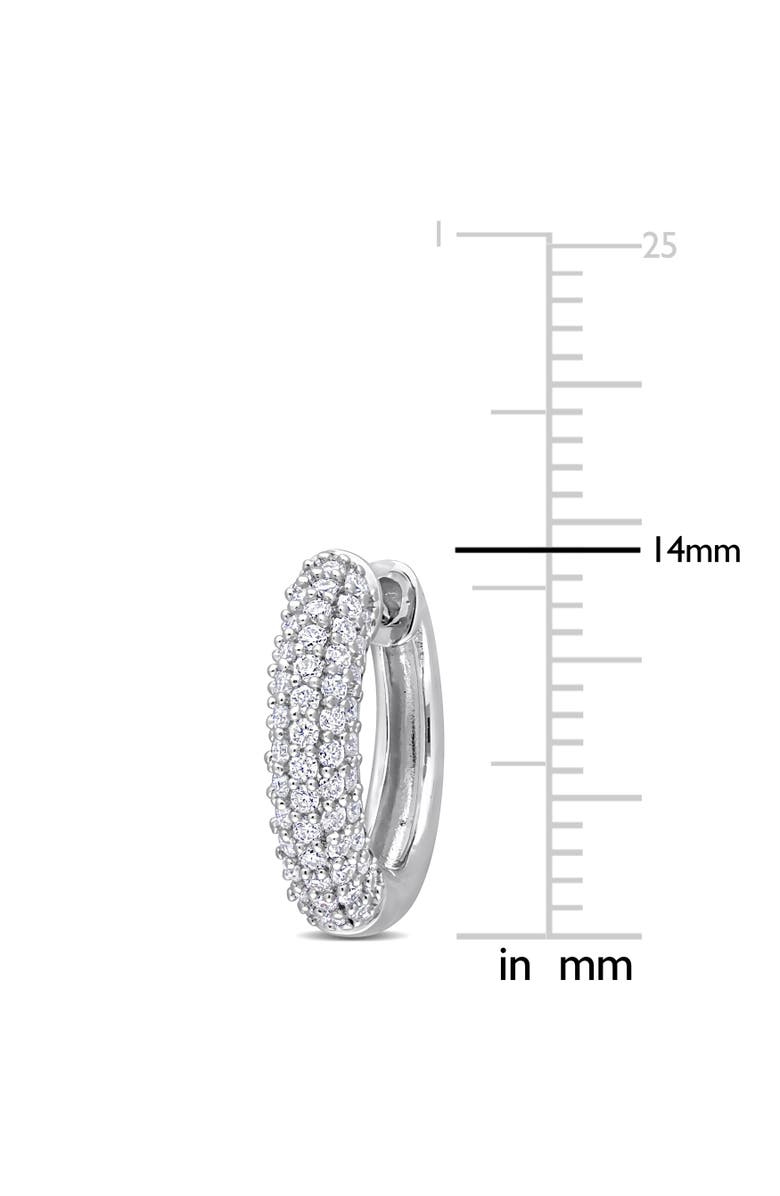 Julianna B. Moissanite Multi-Row Hoop Earrings, Alternate, color, Sterling Silver