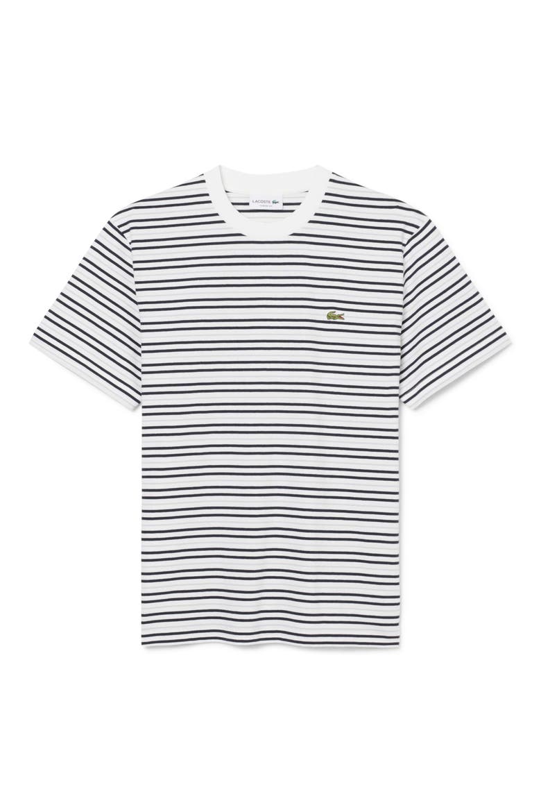 Essentials Stripe Cotton T-Shirt, Alternate, color, BLACKBIRD/ FLOUR