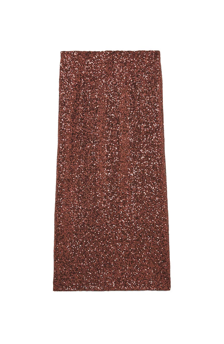 ottod'Ame Longuette Skirt With Sequins, Alternate, color, Bronze