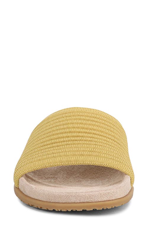 Vionic Evie Slide Sandal In Yellow