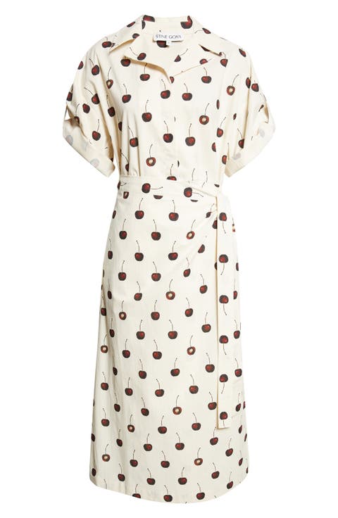 Cherries Organic Cotton Shirtdress