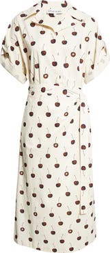 Stine Goya Cherries Organic Cotton Shirtdress