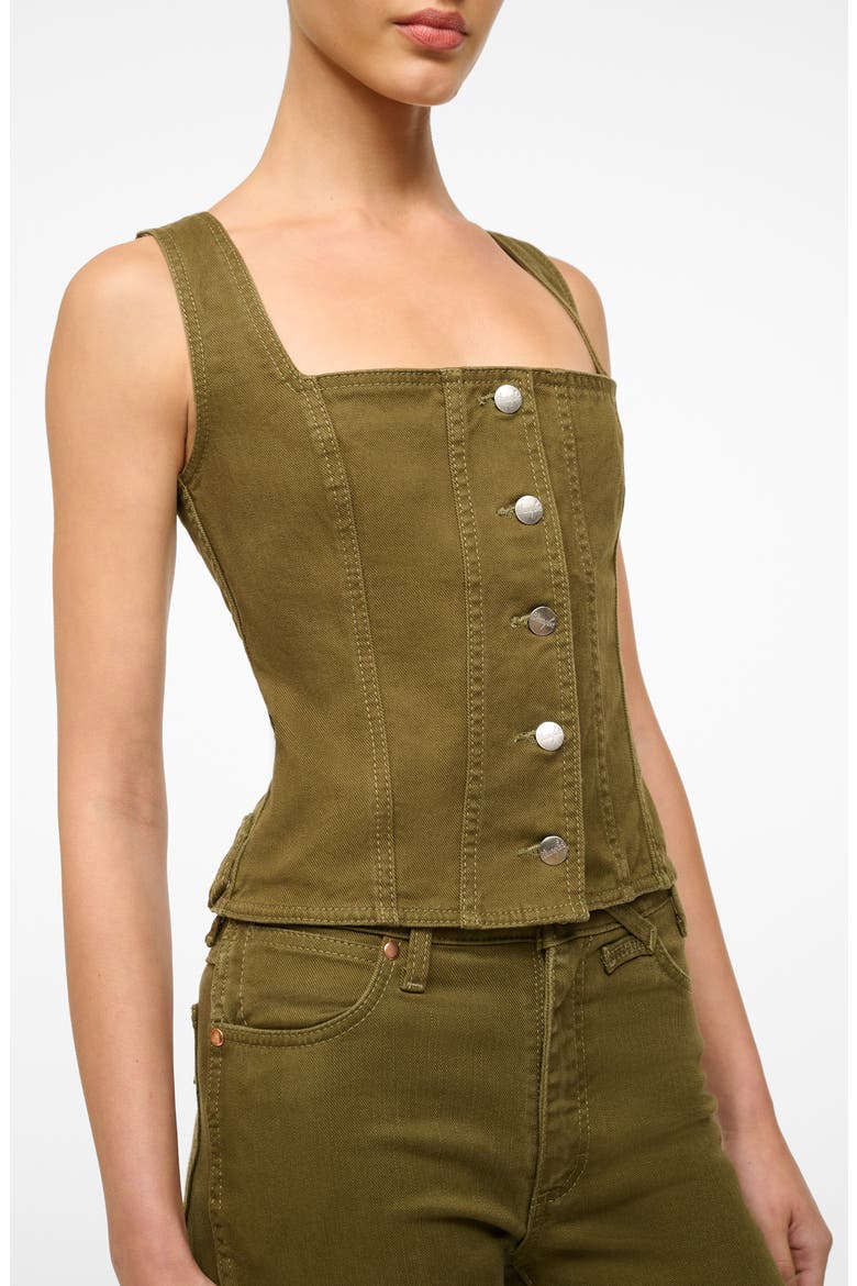 + Wrangler Denim Trucker Top, Alternate, color, SERGEANT GREEN