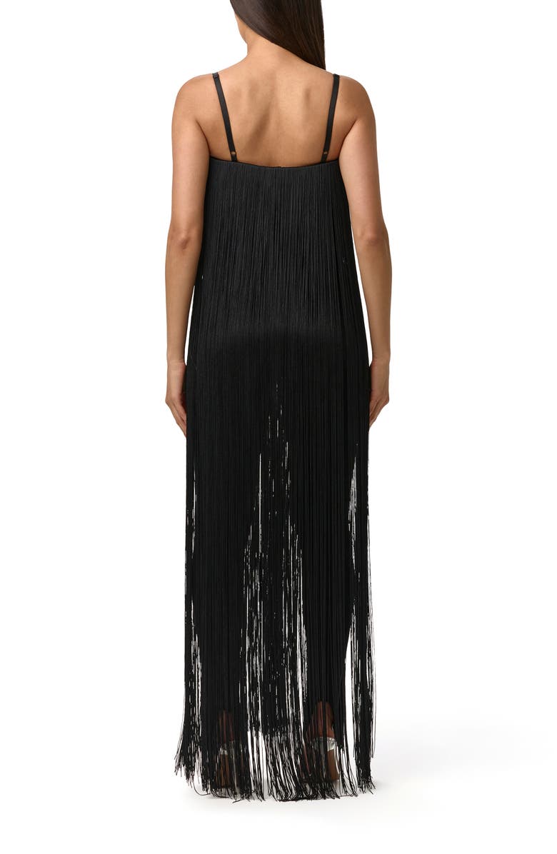 Naked Wardrobe Butter Fringe Romper, Alternate, color, Black