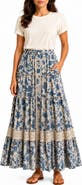 Nanette Lepore Floral Print Tiered Skirt