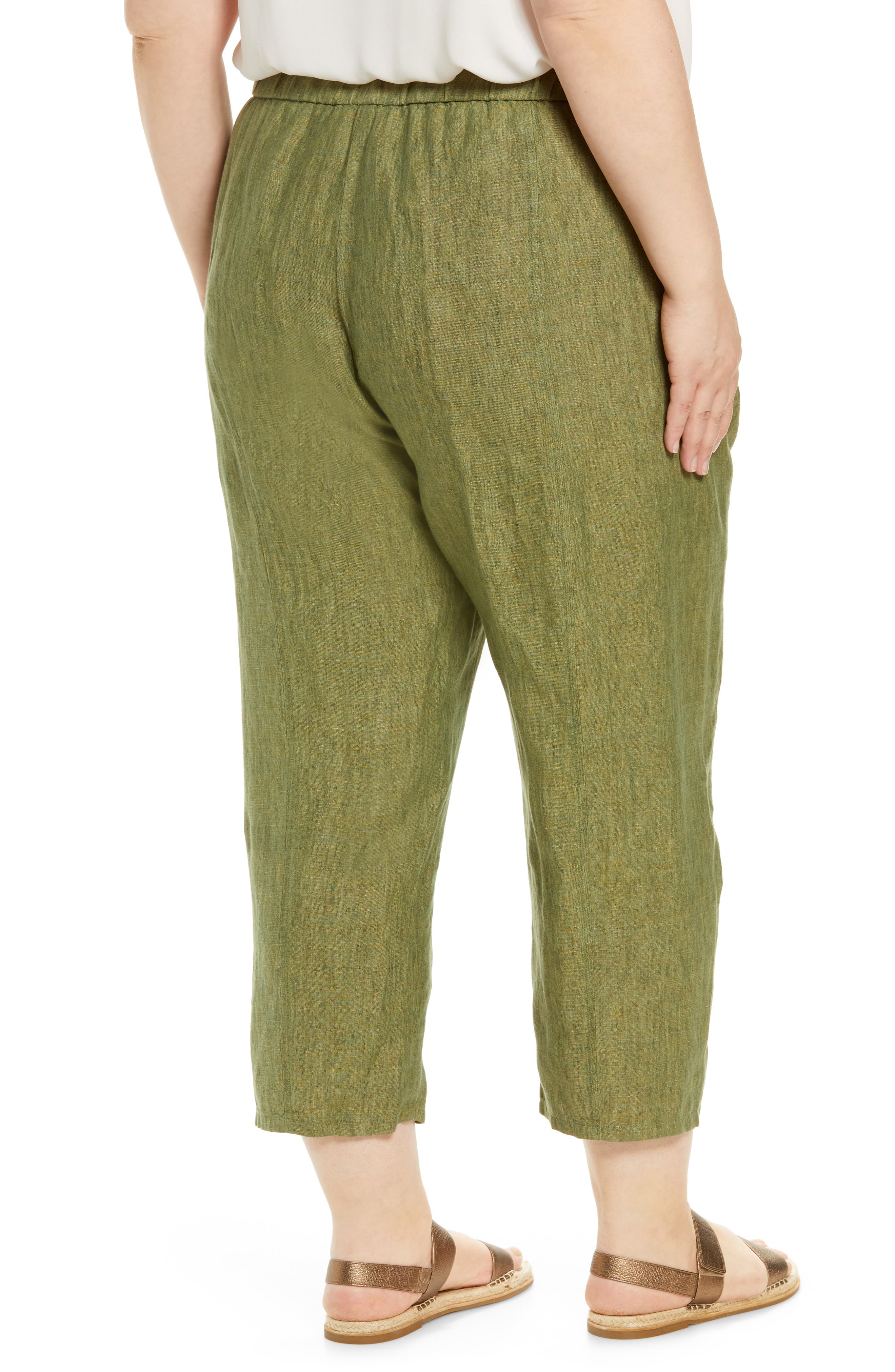 Eileen Fisher Lantern Organic Linen Crop Pants (Women) | Nordstromrack