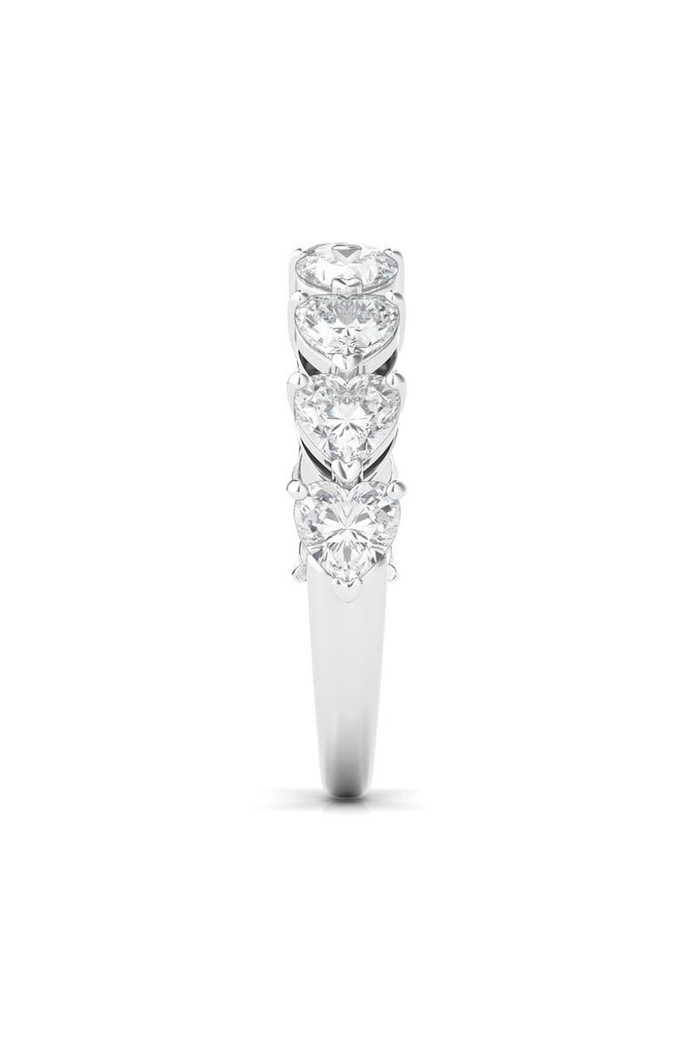 Heart Cut Lab Created Diamond Half Eternity Ring, Alternate, color, WHITE GOLD