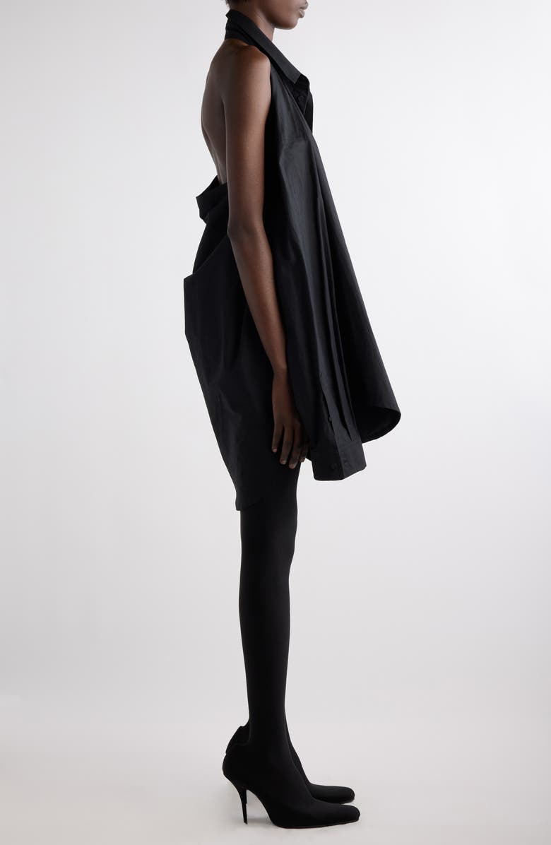 Balenciaga Suspended Cape Sleeve Cotton Shirtdress, Alternate, color, 