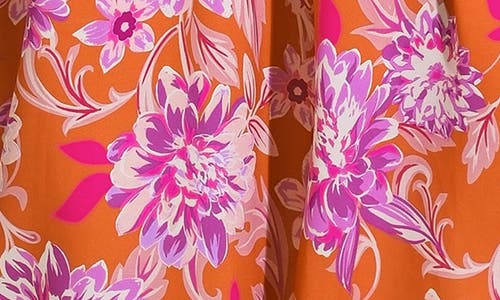 Flying Tomato Floral A-line Midi Dress In Brown