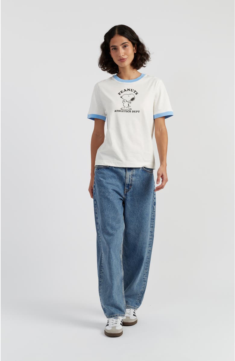 Chinti & Parker Snoopy Athletics Graphic Cotton Tee, Alternate, color, Cream