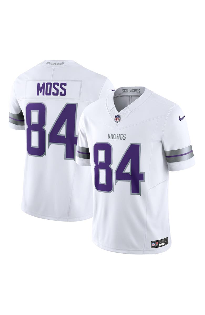 Nike Men's Nike Randy Moss White Minnesota Vikings Alternate Vapor F.U.S.E. Retired Player Limited Jersey, Main, color, White