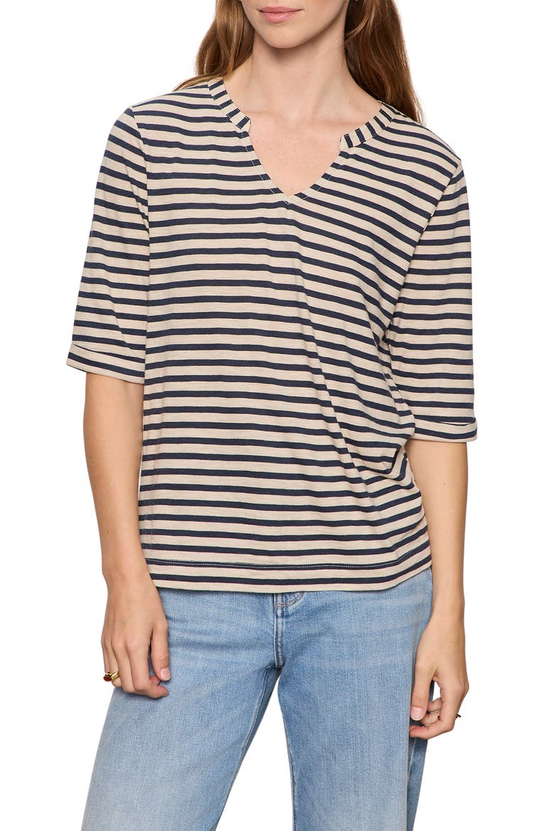 Dolce Notch T-Shirt, Main, color, NAVY BLUE/ DARK OPAL WHITE