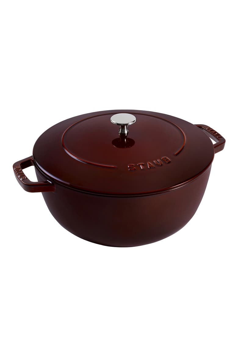 5-Quart Enameled Cast Iron Cocotte, Main, color, GRENADINE