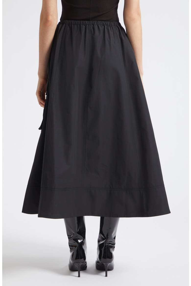 Elodie Drawstring Cargo Midi Skirt, Alternate, color, JET