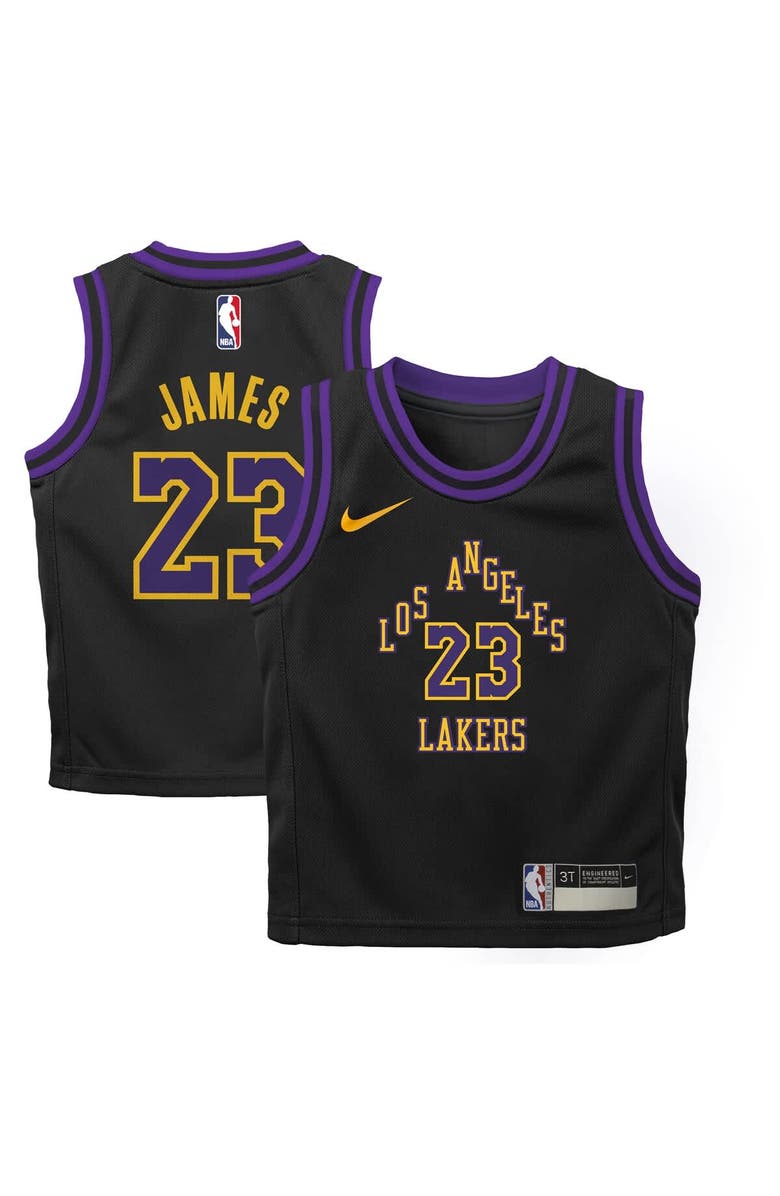 Nike Infant Nike LeBron James Black Los Angeles Lakers 2025/26 City Edition Swingman Jersey, Main, color, Black