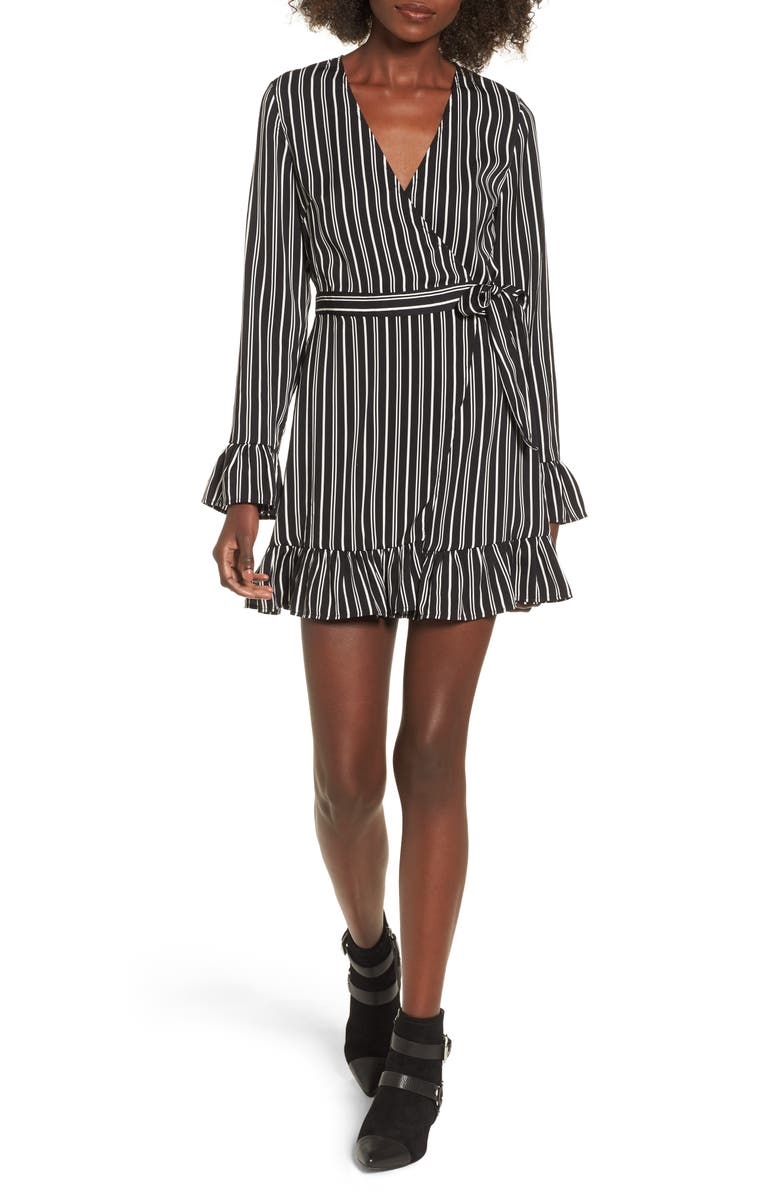The Fifth Label Ophelia Stripe Wrap Dress, Main, color, 