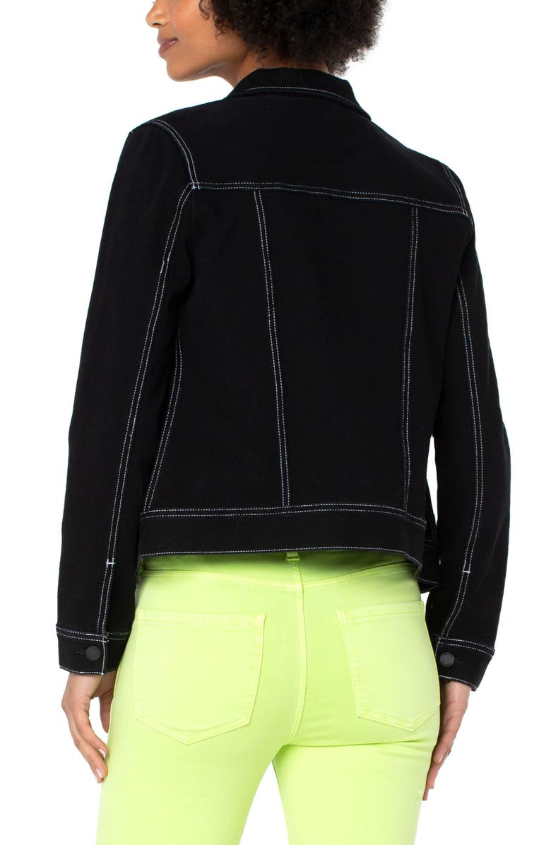 Liverpool Los Angeles Utility Trucker Jacket, Alternate, color, City Black