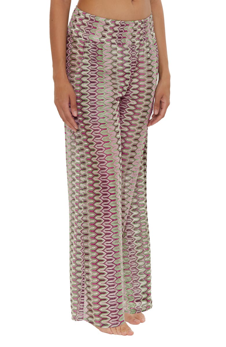 Soluna Summer Bliss Open Knit Cover-Up Pants, Alternate, color, Purple