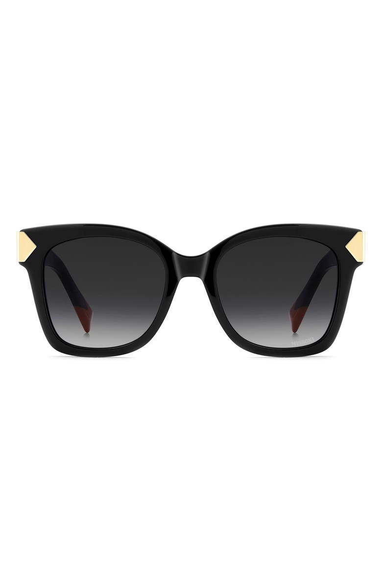 Missoni 52mm Gradient Square Sunglasses, Main, color, Black/ Dark Grey Sf