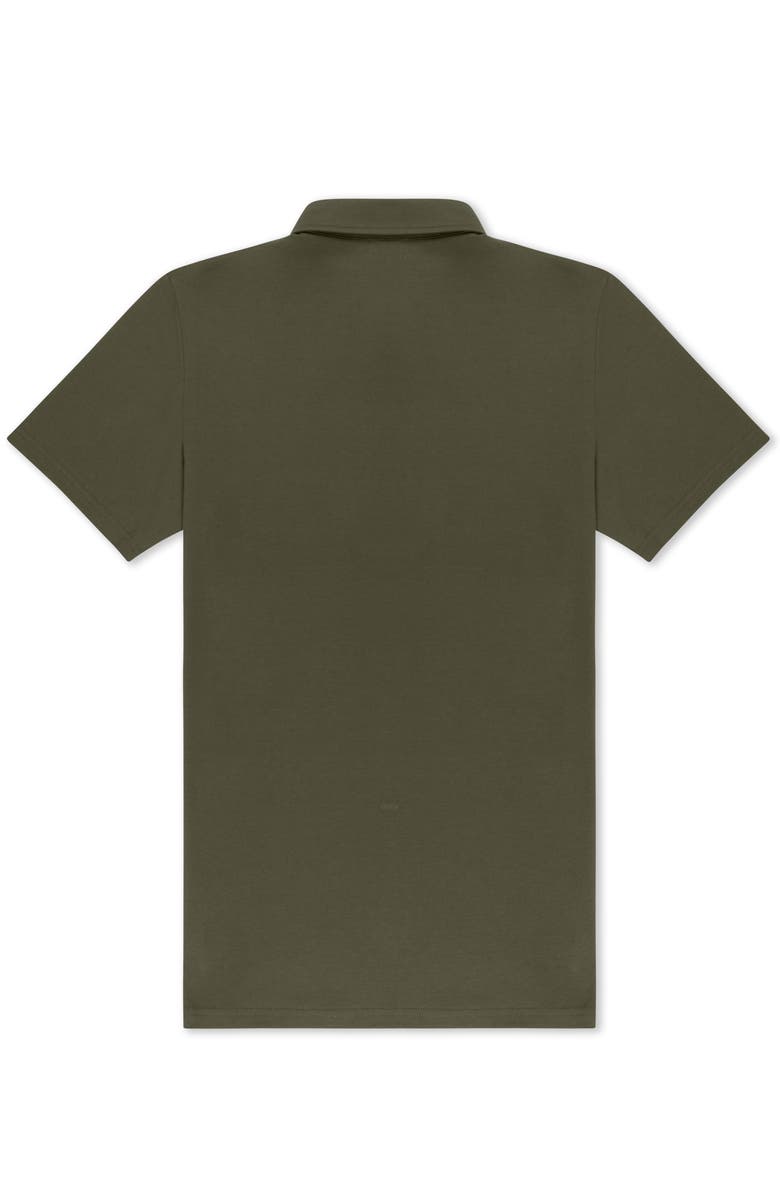 Dalix Ghost Midweight Short Sleeve Polo Shirt, Alternate, color, Army