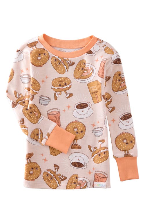 Butterblu Kids' Zen Fitted Organic Cotton Two-piece Pajamas In Black