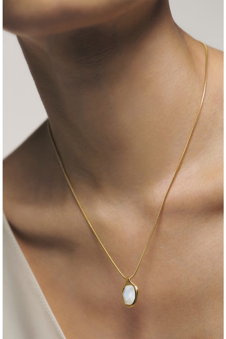 Odyssey Stone Pendant Necklace, Alternate, color, YELLOW GOLD