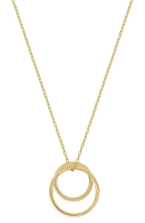 14K Gold Double Open Pendant Necklace (Online Trunk Show)