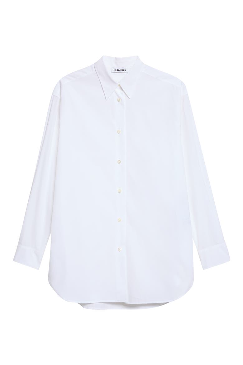 Cotton Long Sleeve Shirt, Main, color, OPTIC WHITE