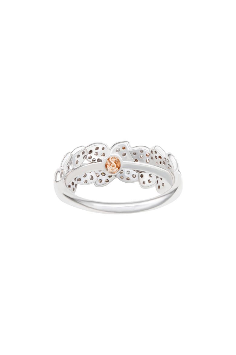 Sterling Silver CZ Pavé Flower Ring, Alternate, color, WHITE