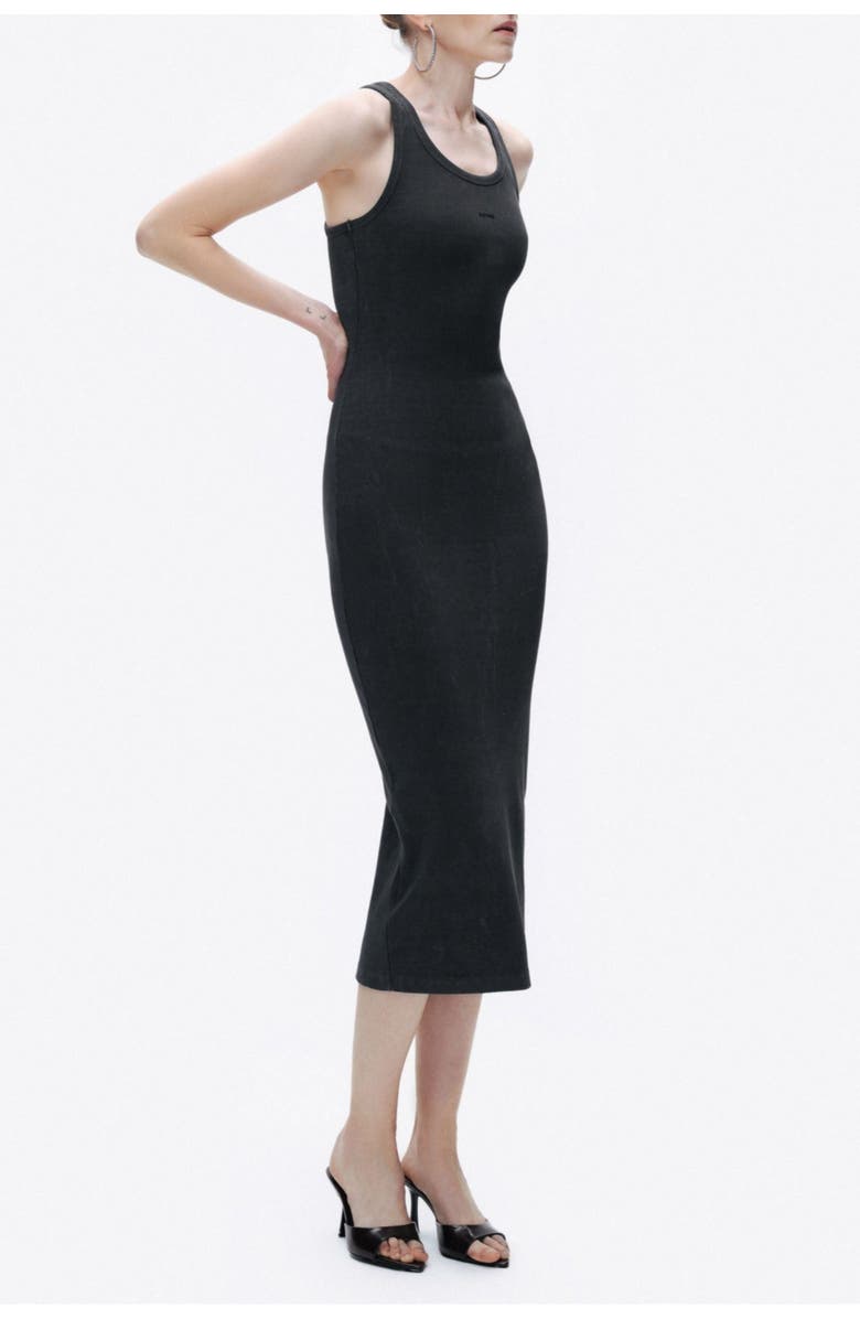 Nocturne Brown Slim-Fit Maxi Dress with Racerback Detail, Alternate, color, 