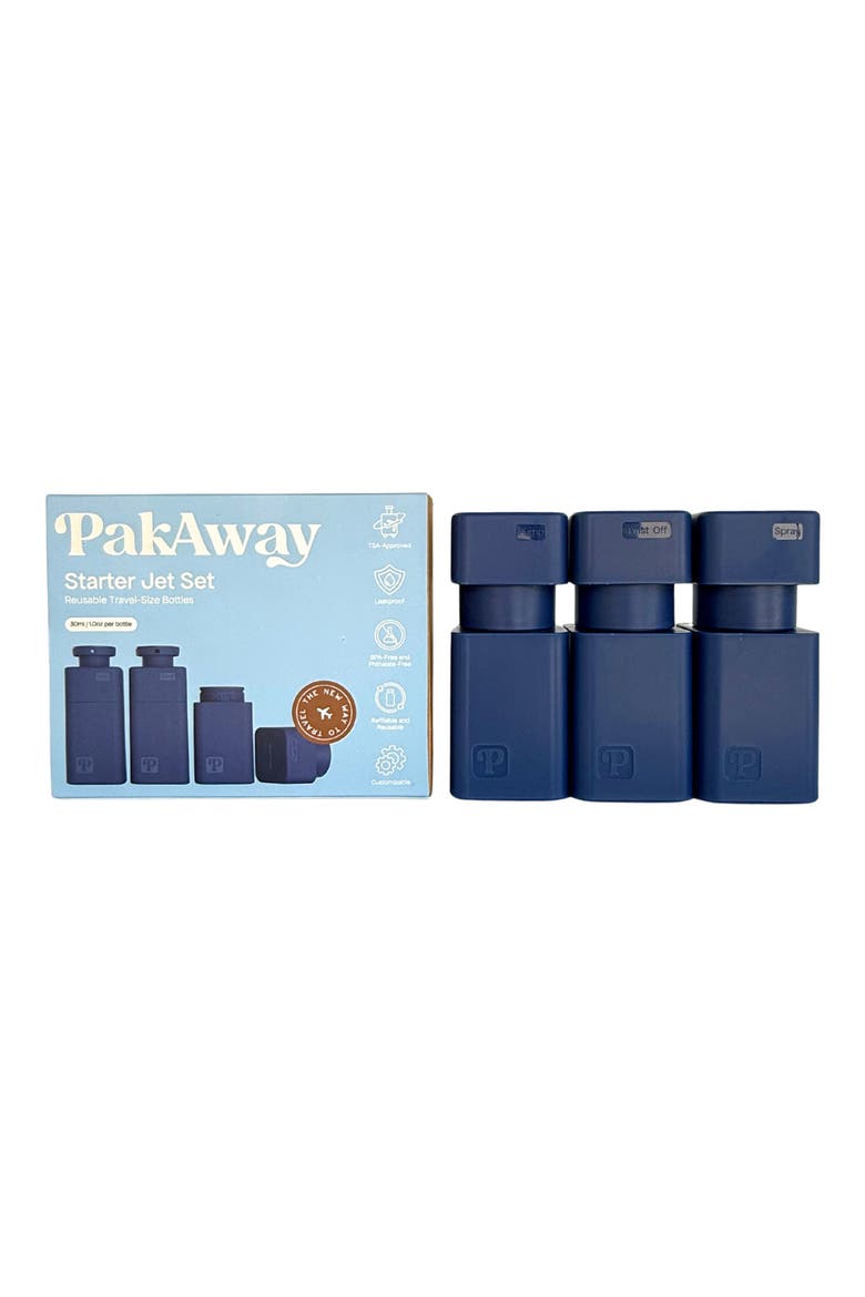 Starter Jet Set of 3 Travel-Size Bottles, Main, color, COASTAL BLUE