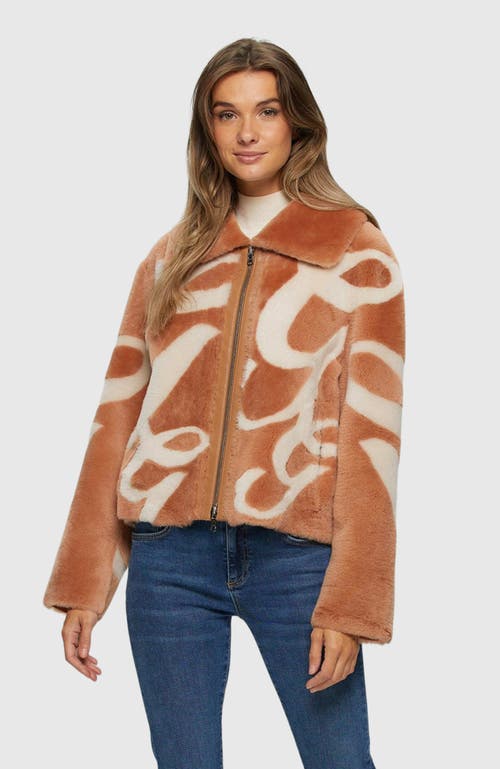 Gorski Reversible Shearling Lamb Intarsia Jacket In Multi