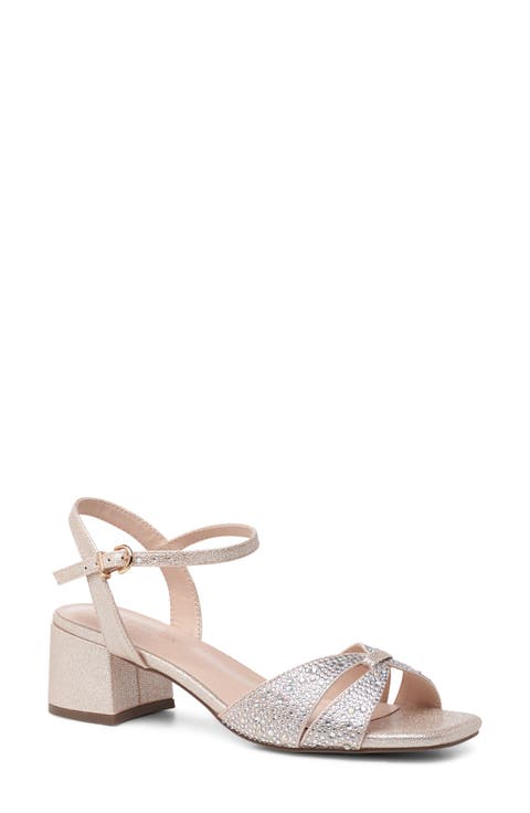 Marquise Embellished Ankle Strap Sandal (Women)
