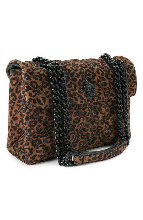 Kurt Geiger London Kensington Quilted Leather Shoulder Bag In Brown