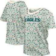 New Era Women's New Era Cream Philadelphia Eagles Glam Game Floral T-Shirt