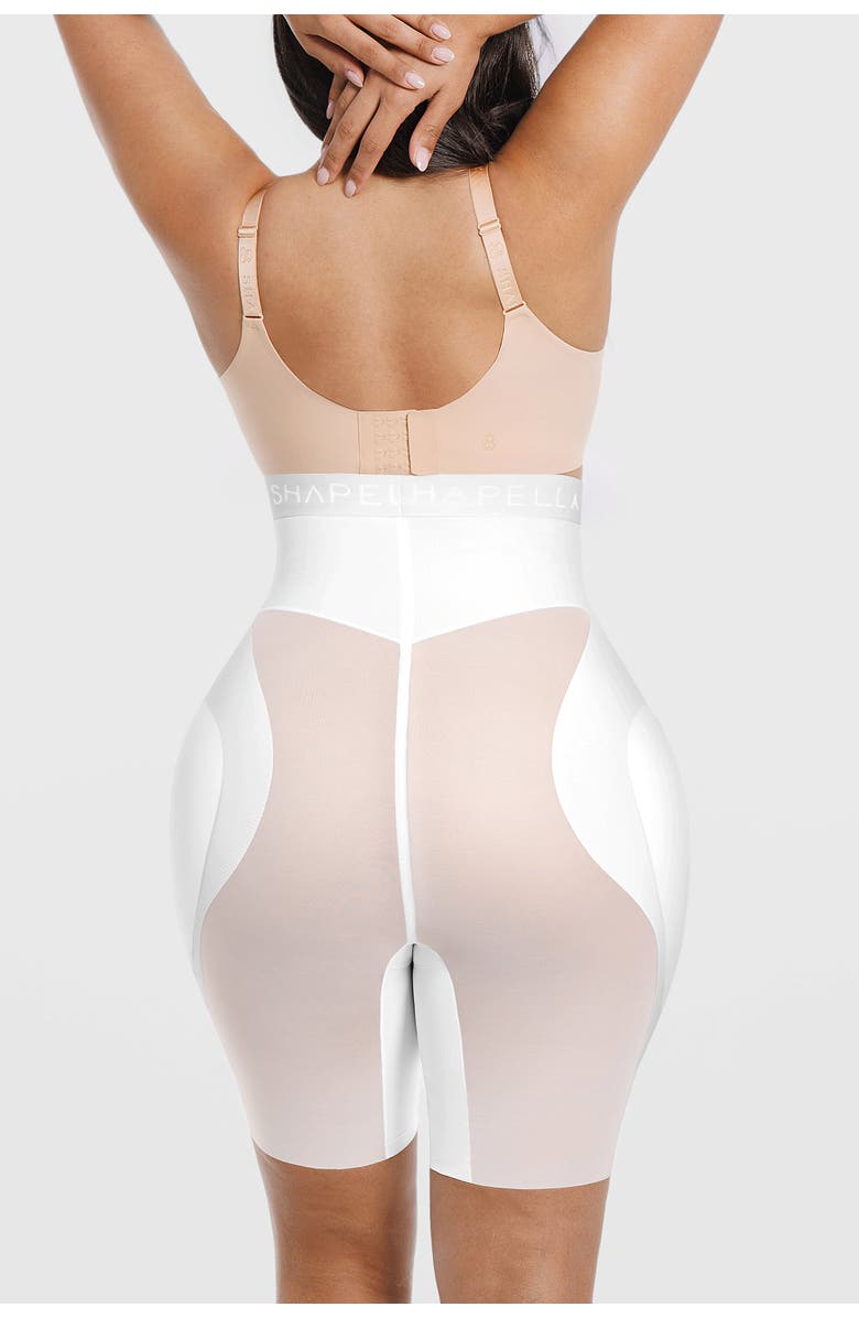 Shapellx Hip Enhancer Padded High Waist Body Shaper Shorts, Alternate, color, White