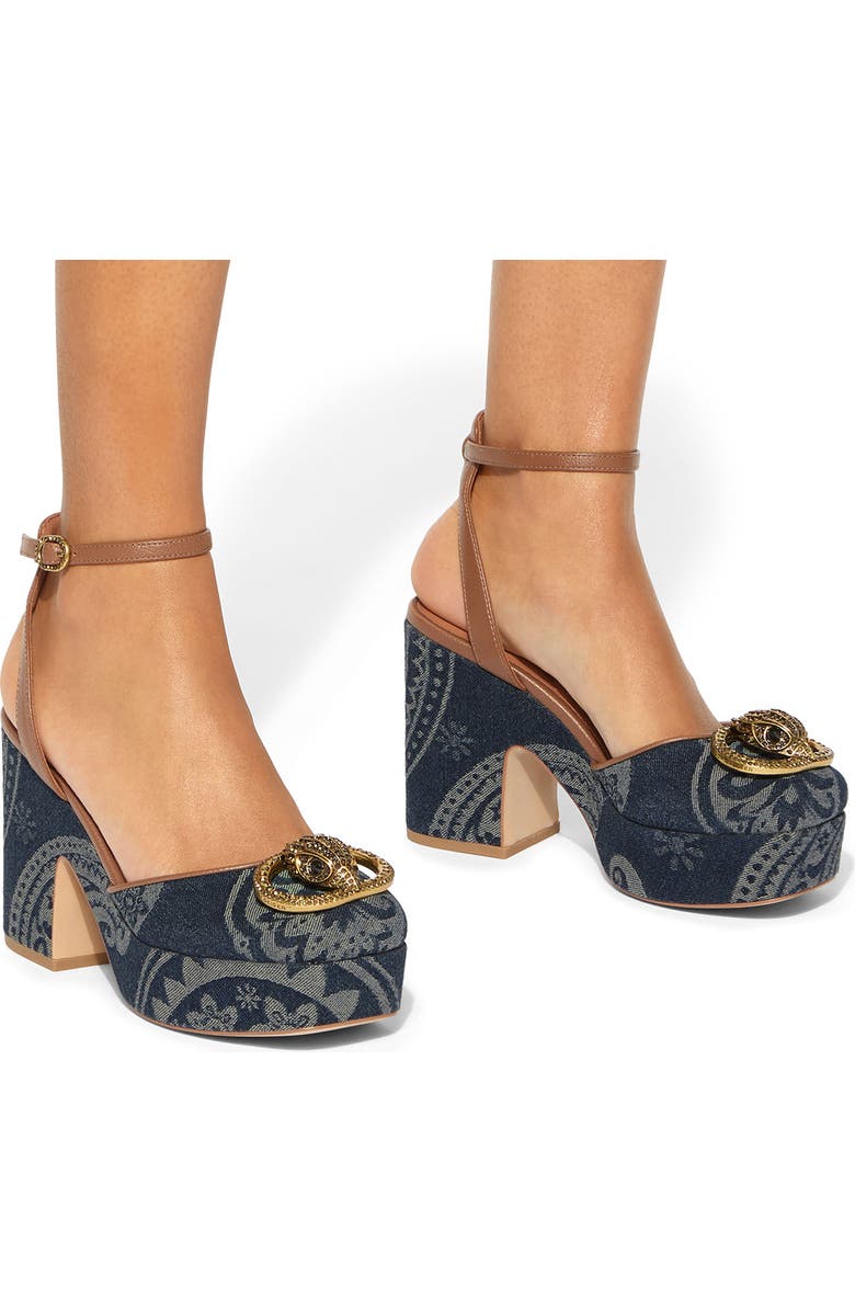 Kurt Geiger London Chelsea Ankle Strap Platform Pump, Alternate, color, Light/ Pastel Blue