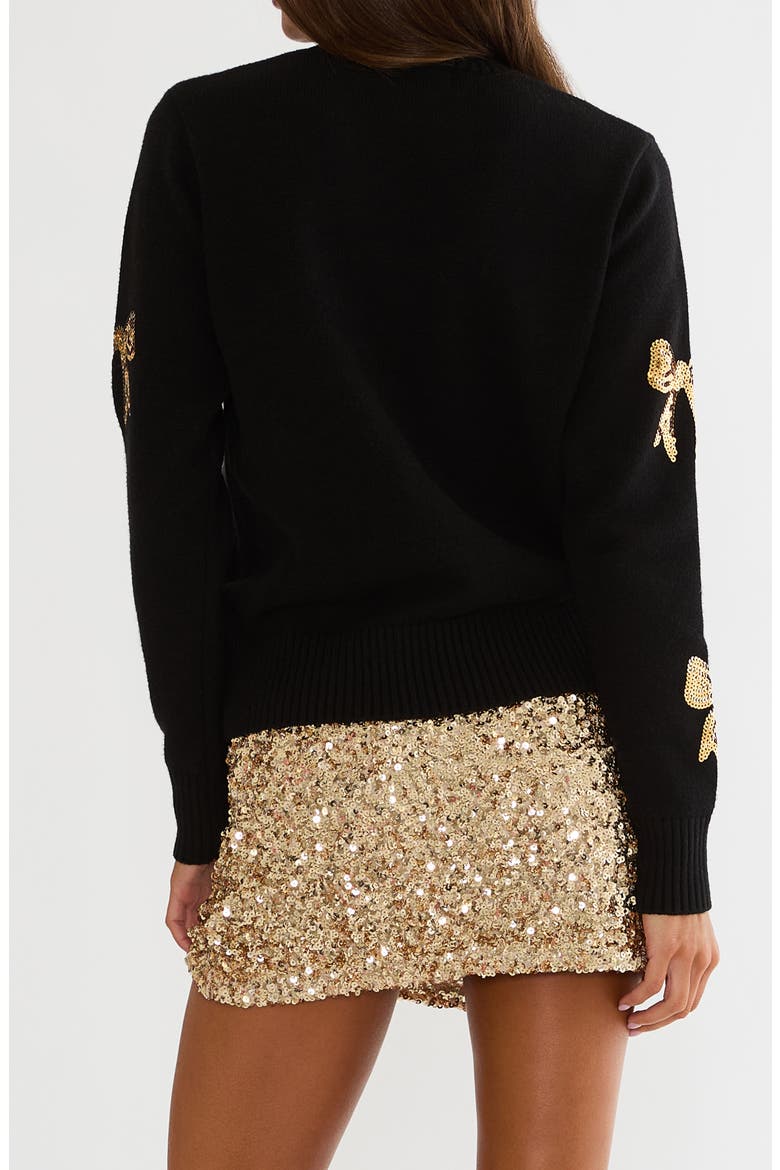 Jolene Bowed Sweater, Alternate, color, MIDNIGHT SPARKLE