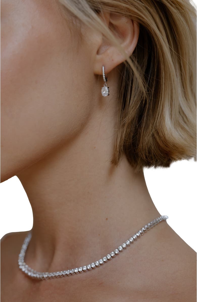 Untamed Petals Duchess Crystal Drop Earrings, Alternate, color, Silver