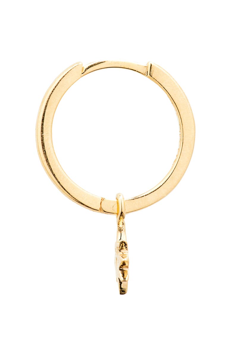 Jac+Jo Icon Starburst Charm Hoop Earring, Alternate, color, GOLD CLEAR