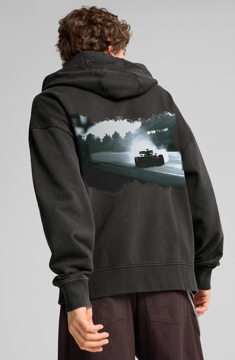 PUMA x F1 Graphic Full Zip Hoodie, Alternate, color, Puma Black