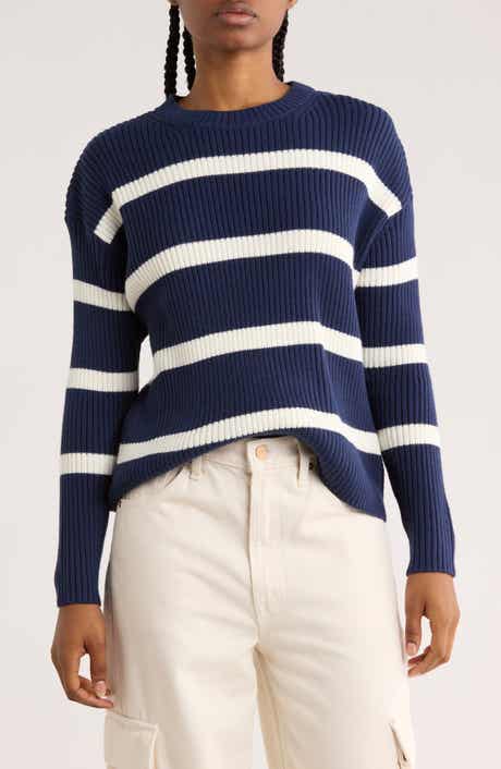 Vigoss Stripe Rib Knit Sweater