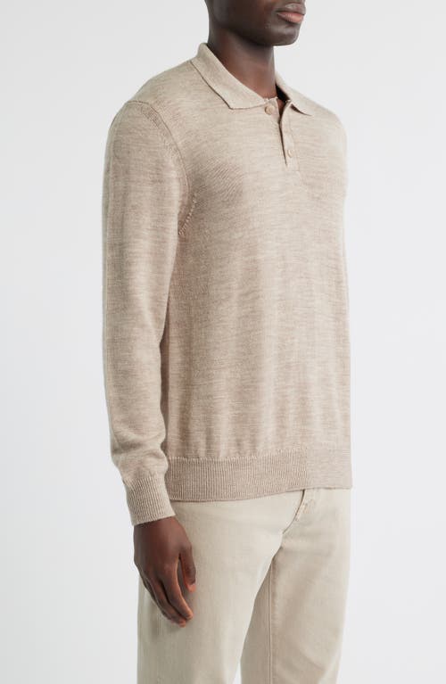 Alex Crane  Anchor Merino Wool Polo Sweater In Neutral