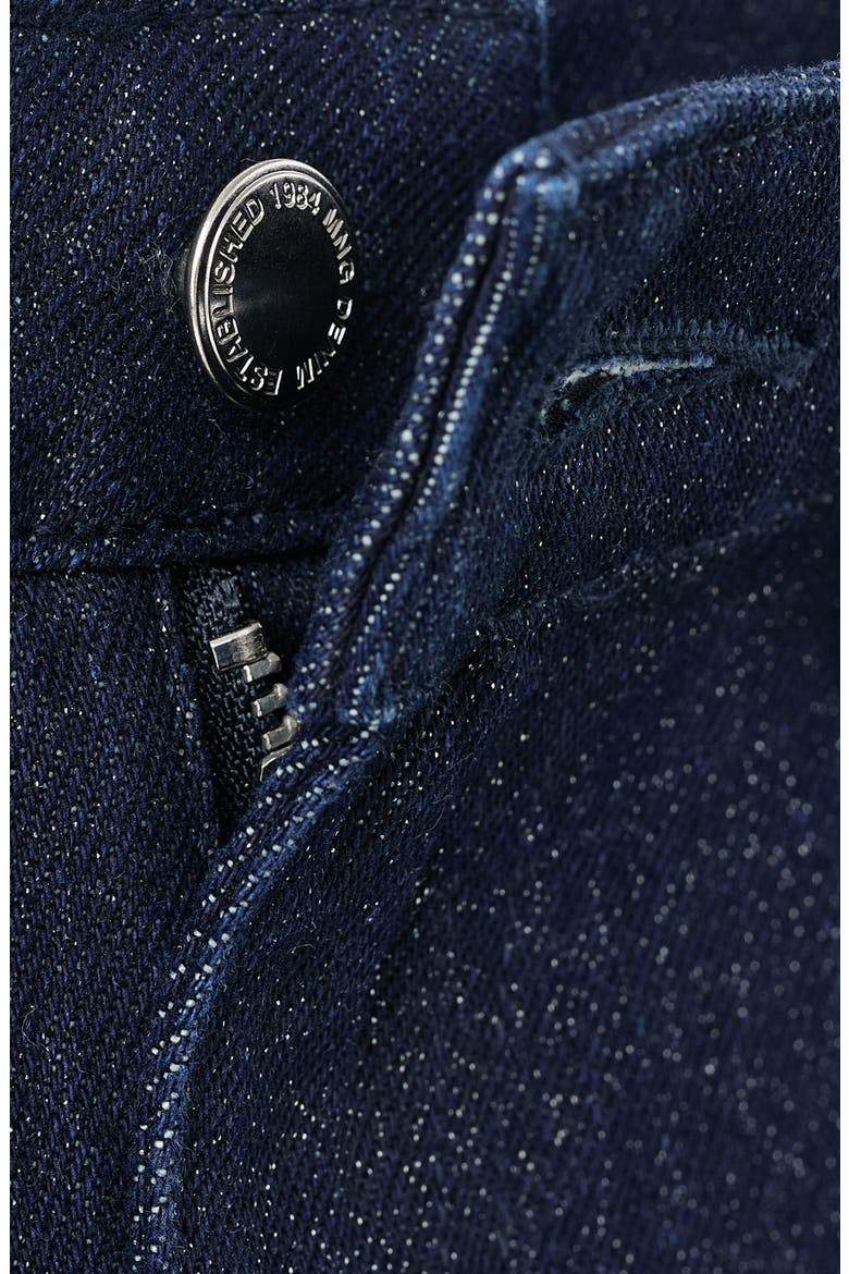 Metallic Straight Leg Jeans, Alternate, color, DARK BLUE