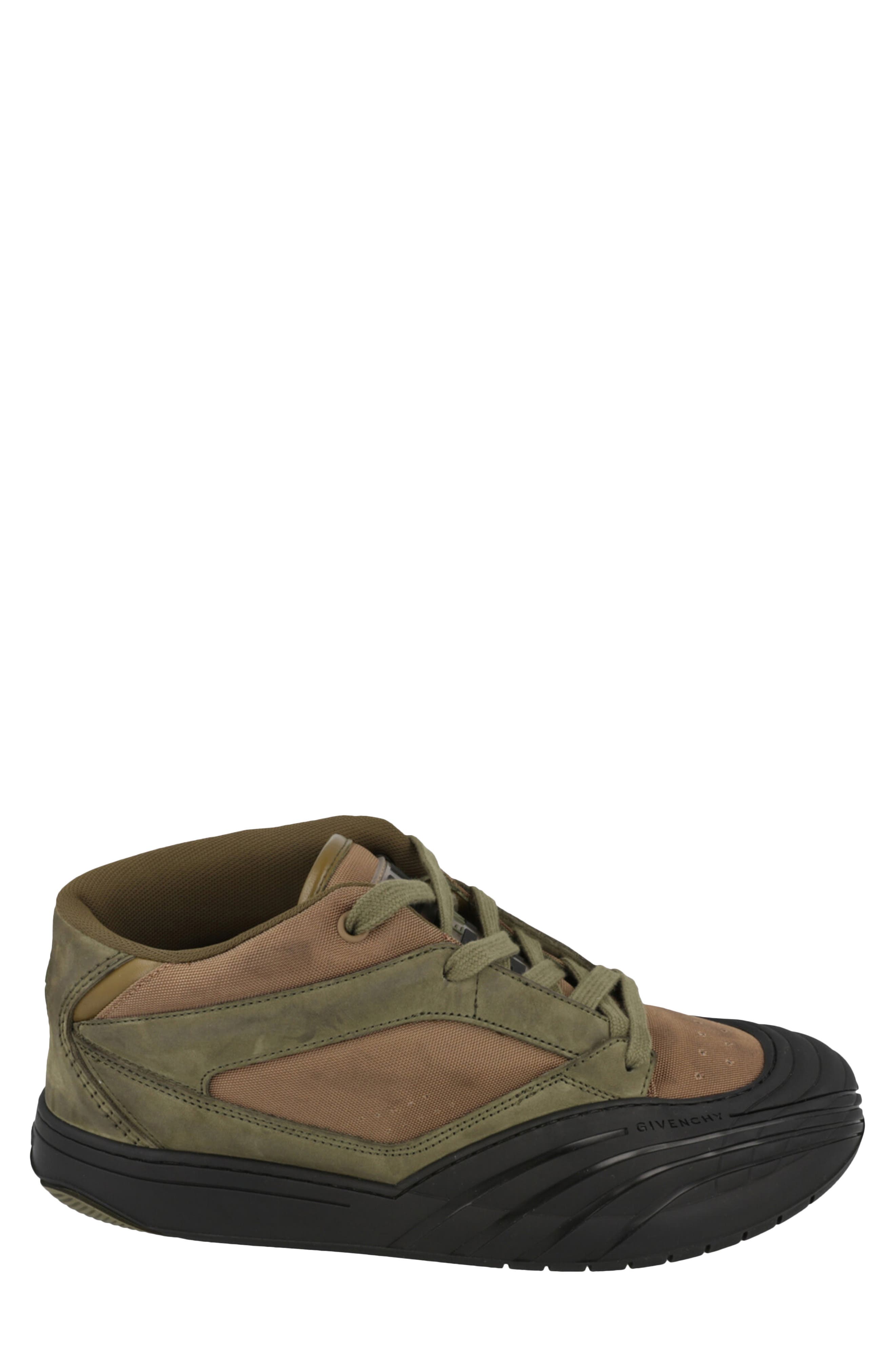 Givenchy Suede Trim Mid Top Sneaker, Alternate, color, Olive Green