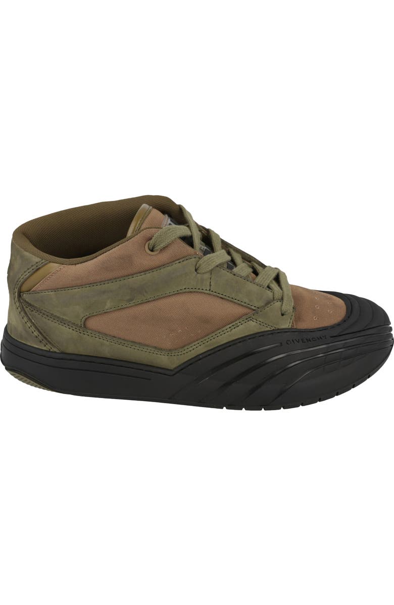 Givenchy Suede Trim Mid Top Sneaker, Alternate, color, Olive Green