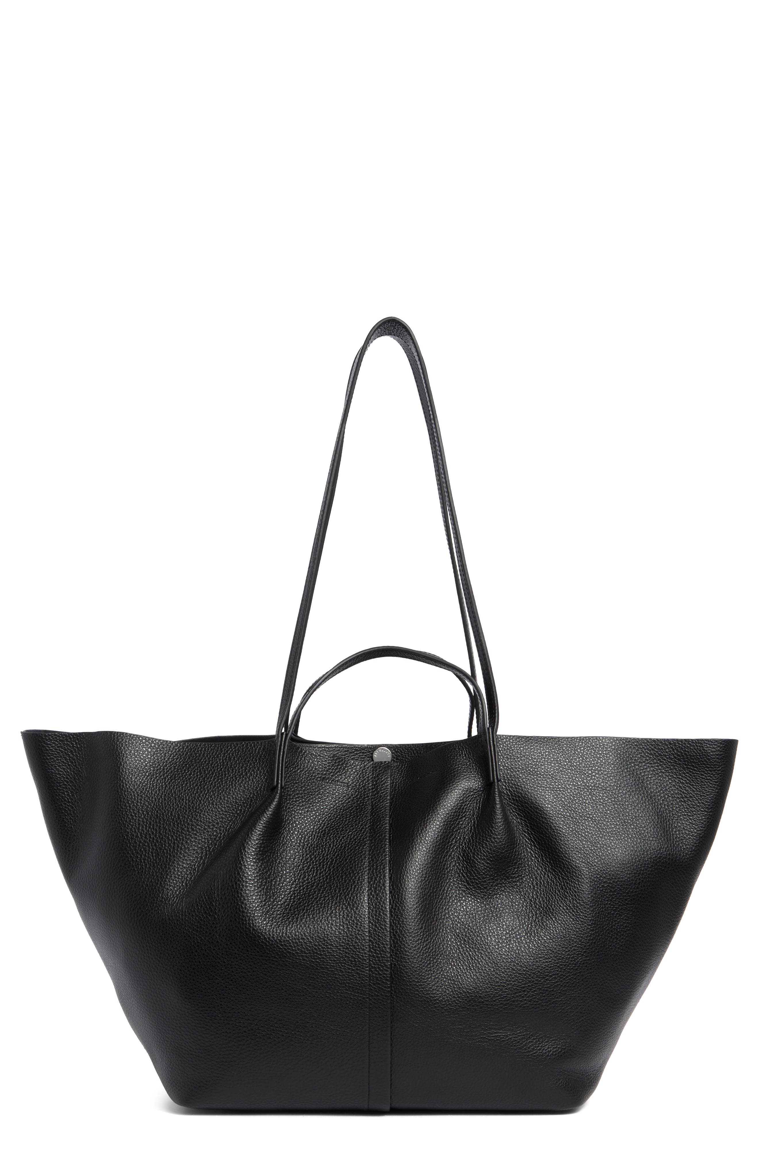 AllSaints Hannah East/West Tote, Main, color, Black