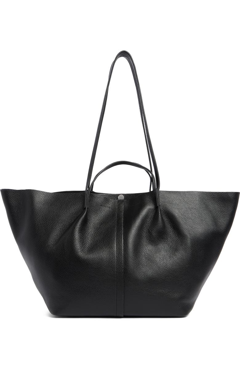 AllSaints Hannah East/West Tote, Main, color, Black