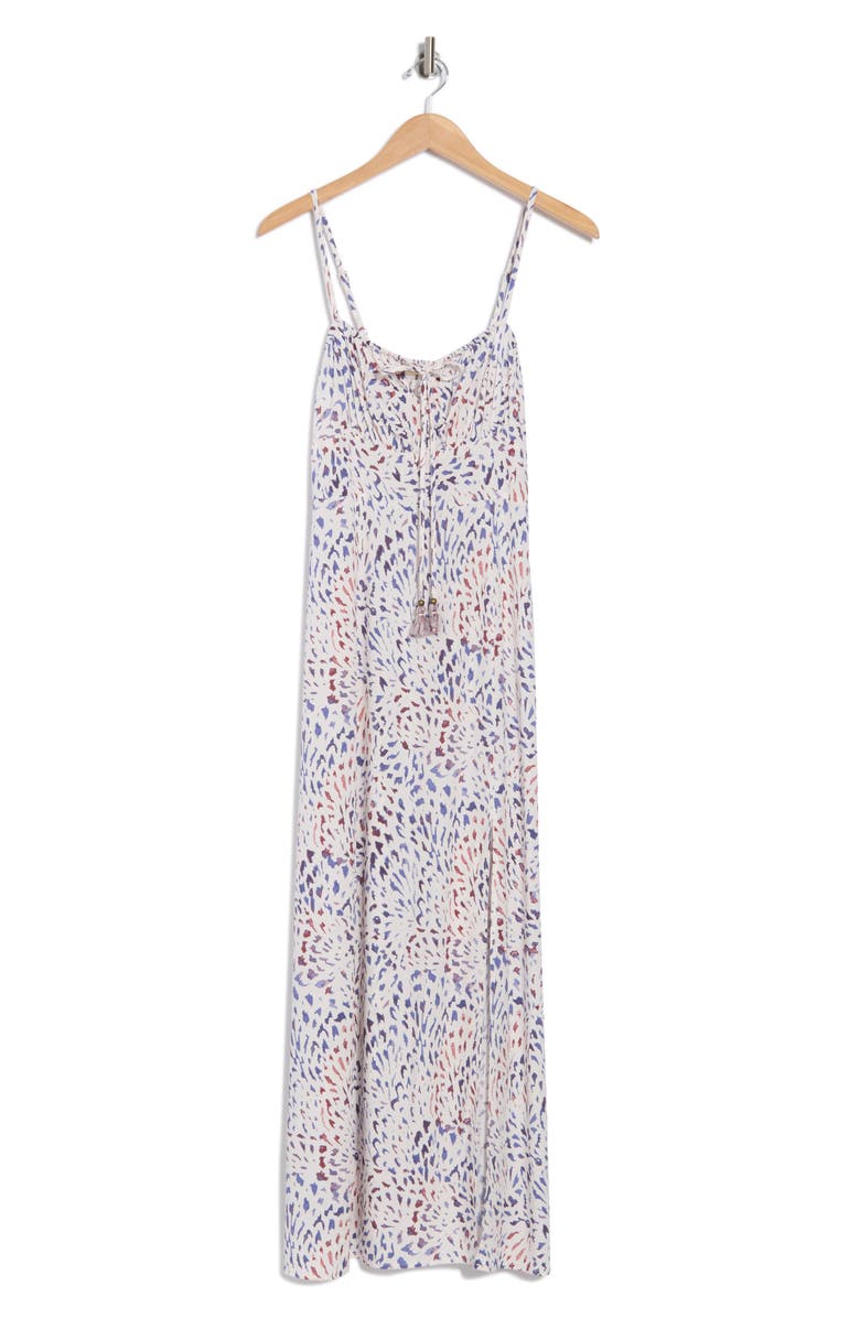 Lovestitch Tie Keyhole Maxi Dress, Alternate, color, Natural/ Ink