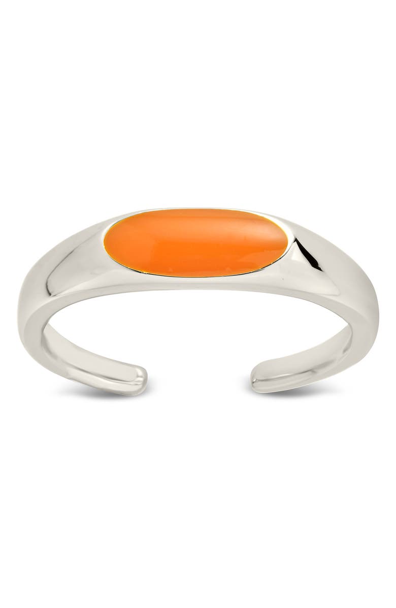 Sterling Forever Sterling Silver Enamel Open Ring, Main, color, 